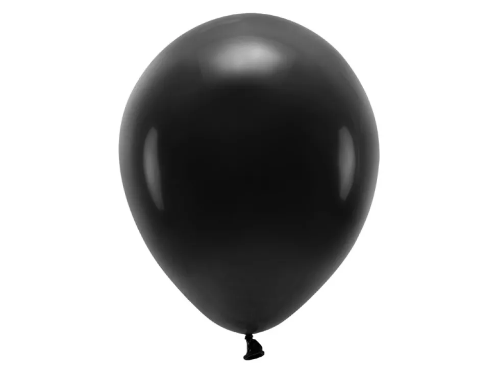 Balony lateksowe Eco, pastelowe - czarne, 30 cm, 10 szt.