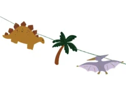 Baner Happy Birthday Dinozaury - zielony, 11 x 300 cm