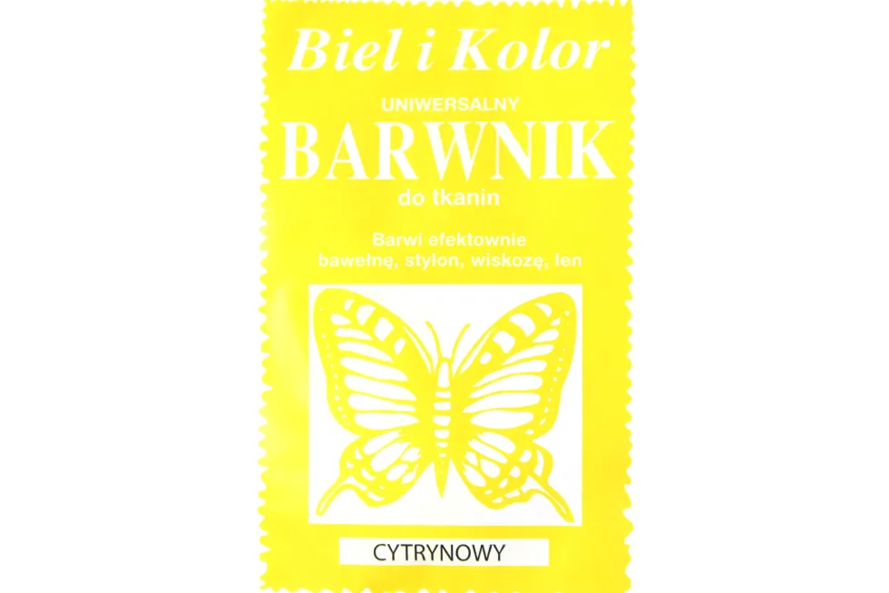 Barwnik do tkanin - Biel i kolor - cytrynowy, 10 g