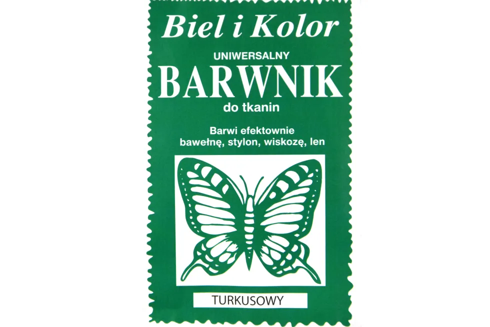 Barwnik do tkanin - Biel i kolor - turkusowy, 10 g