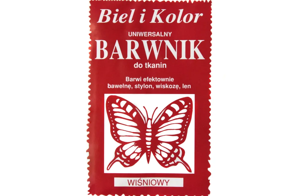 Barwnik do tkanin - Biel i kolor - wiśniowy, 10 g