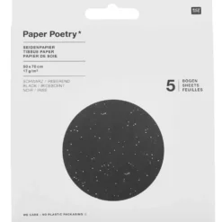 Bibuła do pakowania prezentów Black Dots - Paper Poetry - 5 szt.