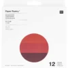 Bibuła do pakowania prezentów - Paper Poetry - Red, 12 szt.