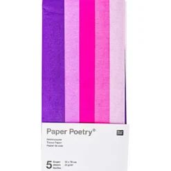 Bibuła do pakowania prezentów Purple Mix - Paper Poetry - 5 szt.