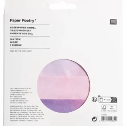 Bibuła do pakowania prezentów The Sky is the Limit - Paper Poetry - 50 x 70 cm 9 szt.