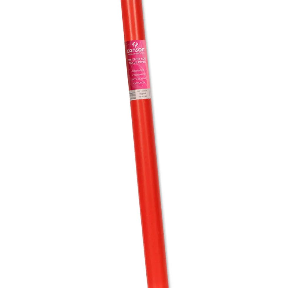 Bibuła gładka w rolce - Canson - czerwona, 20 g, 50 cm x 5 m