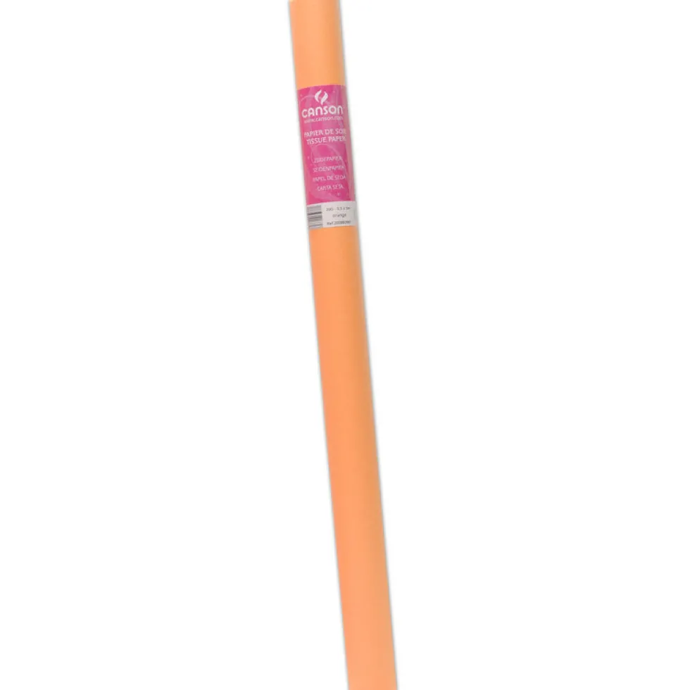 Bibuła gładka w rolce - Canson - pomarańczowa, 20 g, 50 cm x 5 m