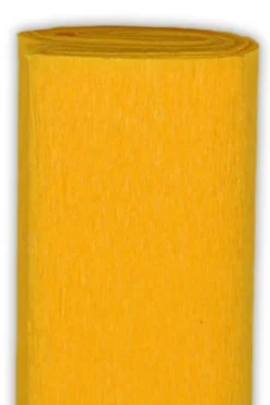 Bibuła marszczona - ciemnożółta, 50 x 200 cm