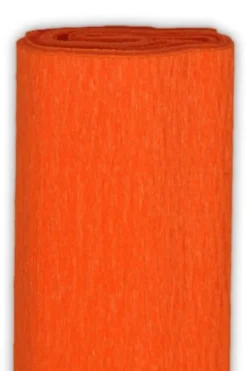 Bibuła marszczona - pomarańczowa, 50 x 200 cm