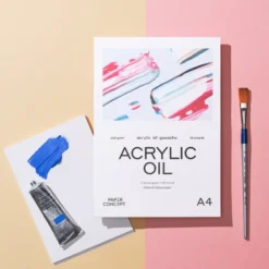 Blok do akryli i oleju Acrylic Oil - PaperConcept - canvas grain A5 300 g 10 ark.