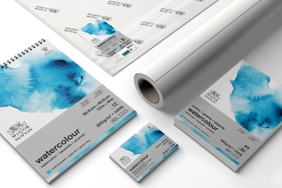 Blok do akwareli A4 Jumbo - Winsor & Newton - cold press 300 g 50 ark.