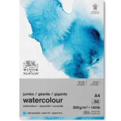 Blok do akwareli A4 Jumbo - Winsor & Newton - cold press 300 g 50 ark.