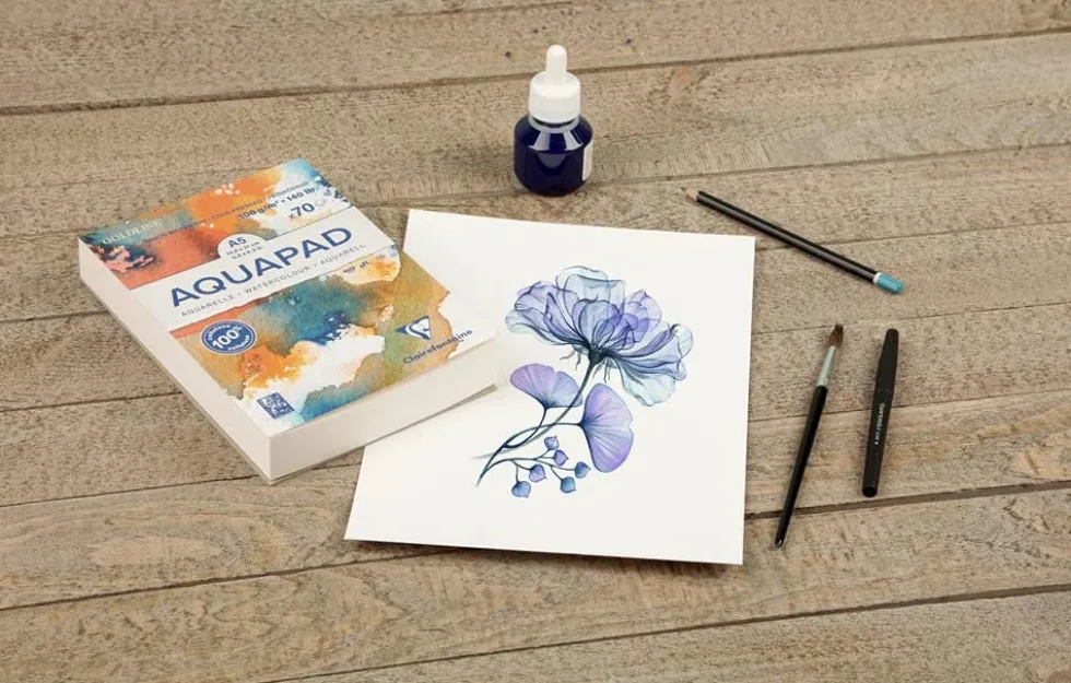 Blok do akwareli Aquapad Watercolour - Clairefontaine - cold pressed, A4, 300 g, 50 ark.