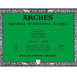 Blok do akwareli - Arches - cold pressed, 26 x 36 cm, 300 g, 20 ark.