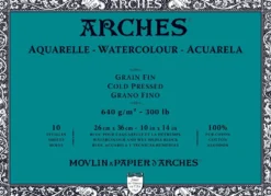 Blok do akwareli - Arches - cold pressed, 23 x 31 cm, 640 g, 10 ark.