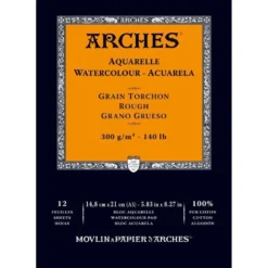 Blok do akwareli - Arches - rough, A5, 300 g, 12 ark.