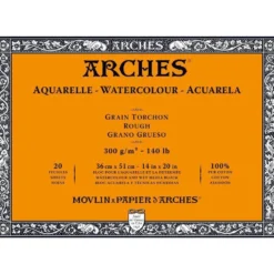 Blok do akwareli - Arches - rough, 36 x 51 cm, 300 g, 20 ark.