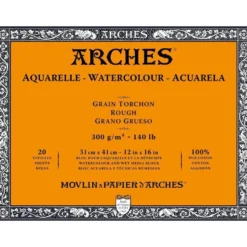 Blok do akwareli - Arches - rough, 31 x 41 cm, 300 g, 20 ark.