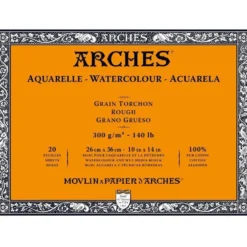 Blok do akwareli - Arches - rough, 26 x 36 cm, 300 g, 20 ark.