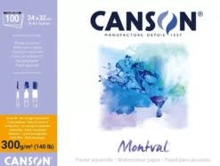 Blok do akwareli Montval 24 x 32 cm - Canson - 300 g 12 ark.