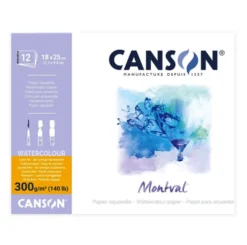 Blok do akwareli Montval 18 x 25 cm - Canson - 300 g 12 ark.