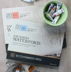 Blok do akwareli Saunders Waterford - cold press, 23 x 31 cm, 300 g, 12 ark.