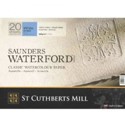 Blok do akwareli Saunders Waterford - cold press, 26 x 18 cm, 300 g, 20 ark.