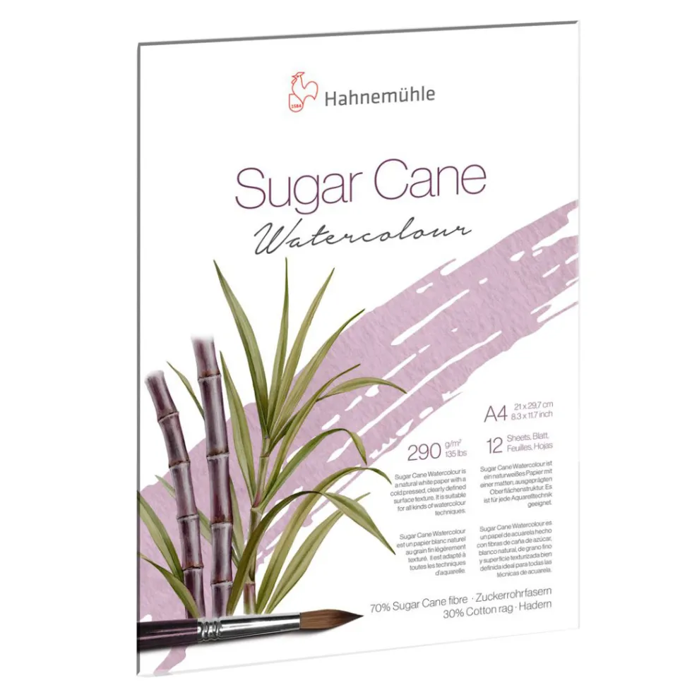 Blok do akwareli Sugar Cane Watercolour - Hahnemühle - A4, 290 g, 12 ark.