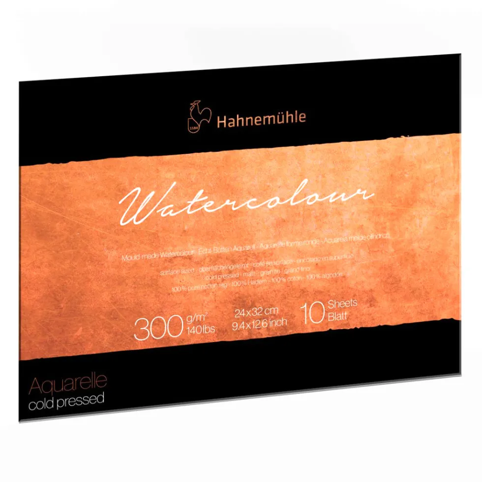 Blok do akwareli The Collection - Hahnemühle - cold pressed, 24 x 32 cm, 300 g, 10 ark.
