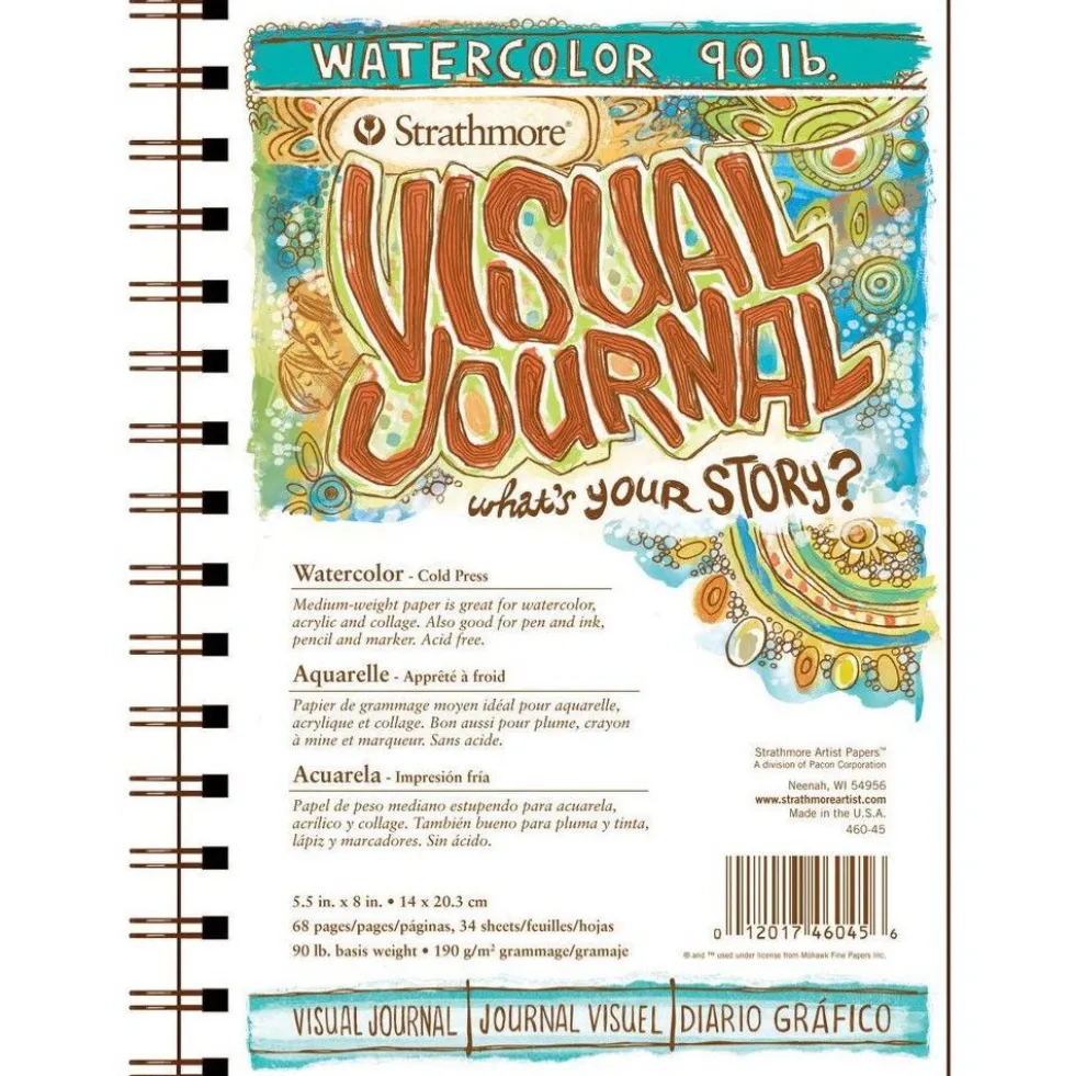 Blok do akwareli Visual Journal - Strathmore - 190 g, 14 x 20 cm, 34 arkusze