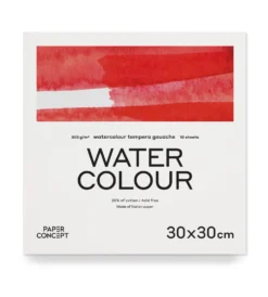 Blok do akwareli Watercolour - PaperConcept - cold press 30 x 30 cm 300 g 10 ark.