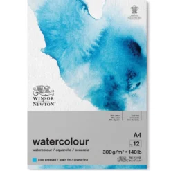 Blok do akwareli - Winsor & Newton - cold press, A4, 300g, 12 ark.
