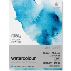 Blok do akwareli - Winsor & Newton - cold press, 31 x 41 cm, 300g, 12 ark.