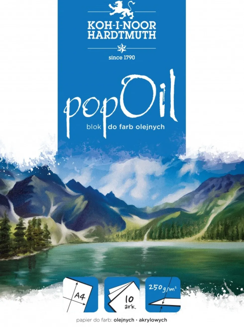 Blok do farb olejnych Pop Oil A4 - Koh-I-Noor - 250g, 10 ark.