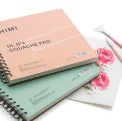 Blok do gwaszy na spirali 21,6 x 21,6 cm - HIMI - Pink 160 g 50 ark.