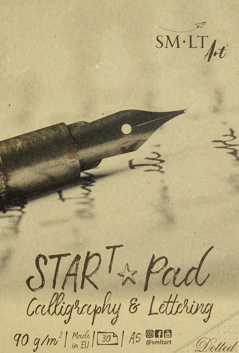 Blok do kaligrafii i letteringu Start Pad - SM-LT - w kropki, A5, 90 g/m2, 30 ark.