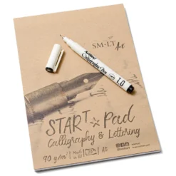 Blok do kaligrafii i letteringu Start Pad - SM-LT - w linie, A5, 90 g/m2, 30 ark.