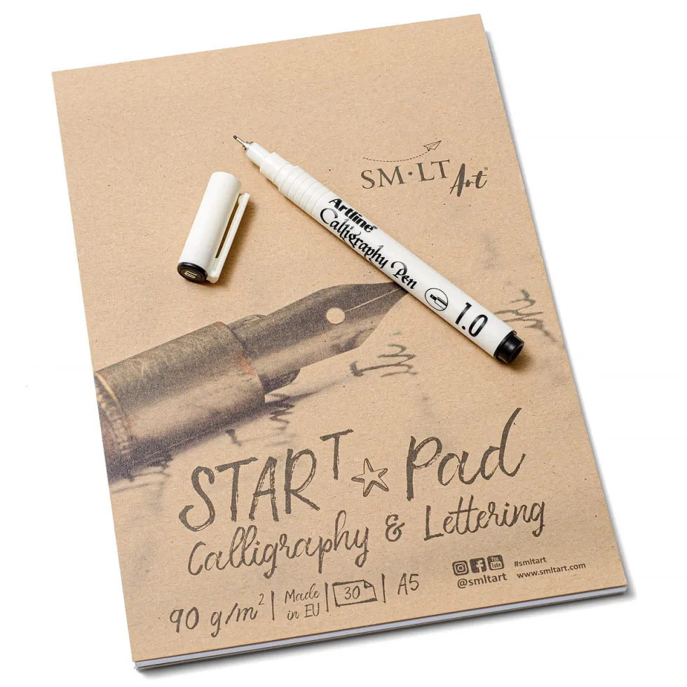 Blok do kaligrafii i letteringu Start Pad - SM-LT - w linie, A5, 90 g/m2, 30 ark.