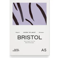 Blok do kredek i tuszu Bristol - PaperConcept - smooth A4 190 g 20 ark.