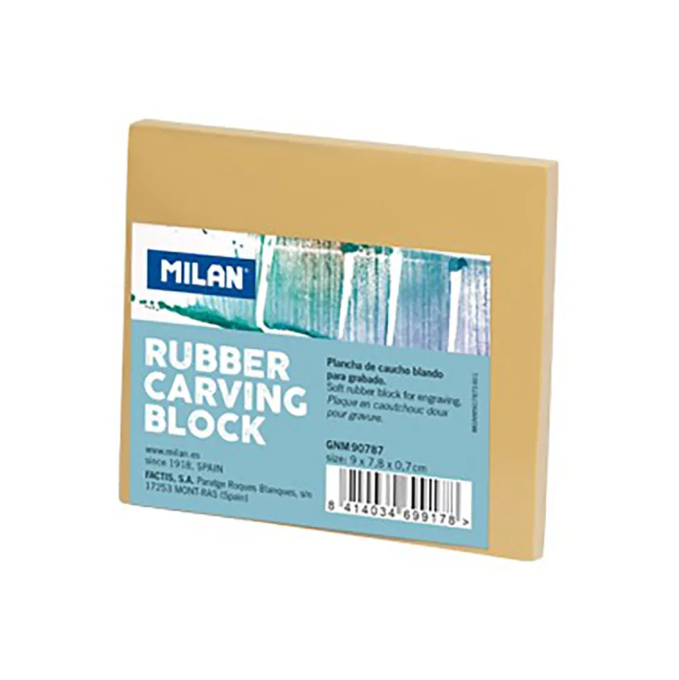 Blok do linorytu - Milan - gumowy, 9 x 7,8 cm