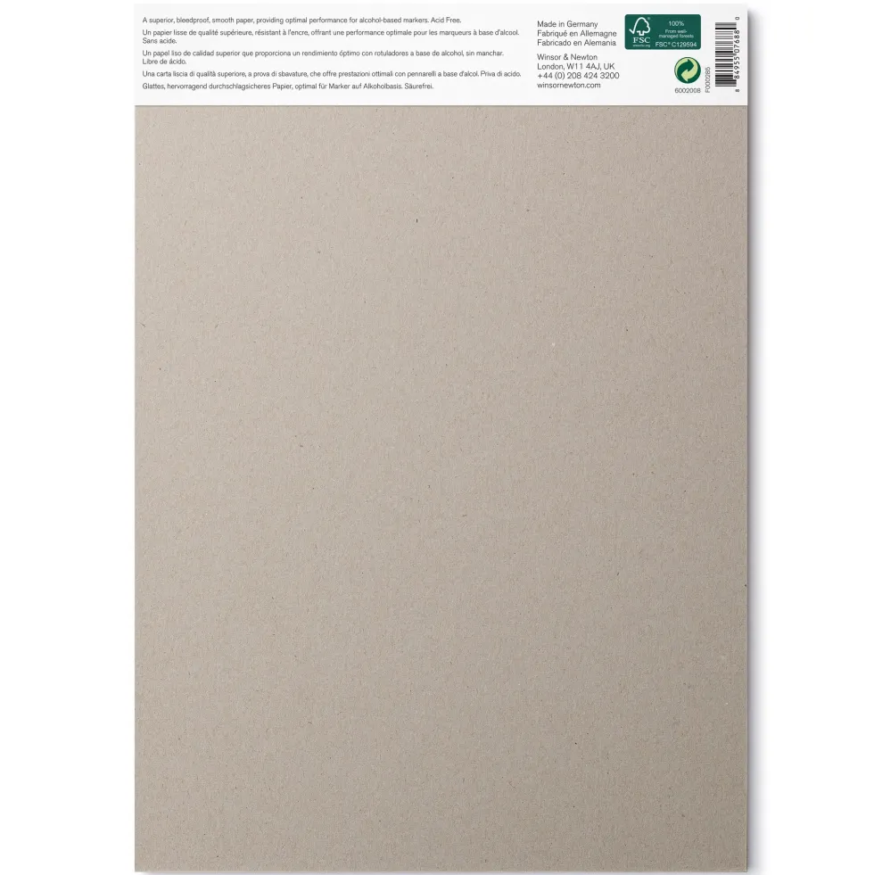Blok do markerów Bleedproof - Winsor & Newton - A4, 75 g, 50 ark.