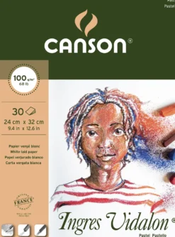 Blok do pasteli Ingres Vidalon 24 x 32 cm - Canson - prążkowany, 100 g, 30 ark.