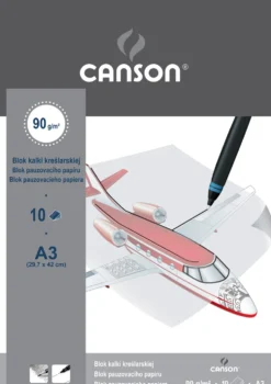 Blok, kalka kreślarska A3 - Canson - 90 g, 10 ark.