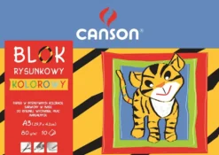 Blok rysunkowy A3 - Canson - kolorowy, 70 g, 10 ark.
