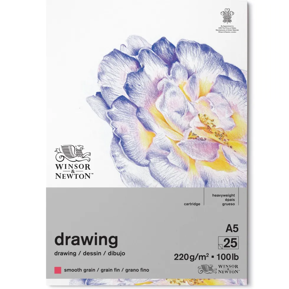 Blok rysunkowy Drawing Pad - Winsor & Newton - smooth, A5, 220g, 25 ark.