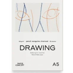 Blok rysunkowy Drawing - PaperConcept - medium grain A4 120 g 50 ark.
