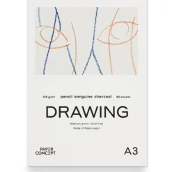 Blok rysunkowy Drawing - PaperConcept - medium grain A3 120 g 50 ark.