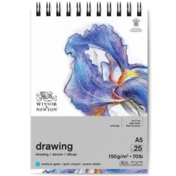 Blok rysunkowy ze spiralą Drawing Pad - Winsor & Newton - medium, A5, 150g, 25 ark.
