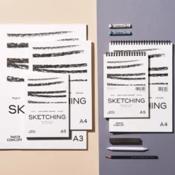 Blok szkicowy Sketching na spirali - PaperConcept - medium grain A4 90 g 50 ark.