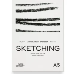 Blok szkicowy Sketching - PaperConcept - medium grain A5 90 g 50 ark.